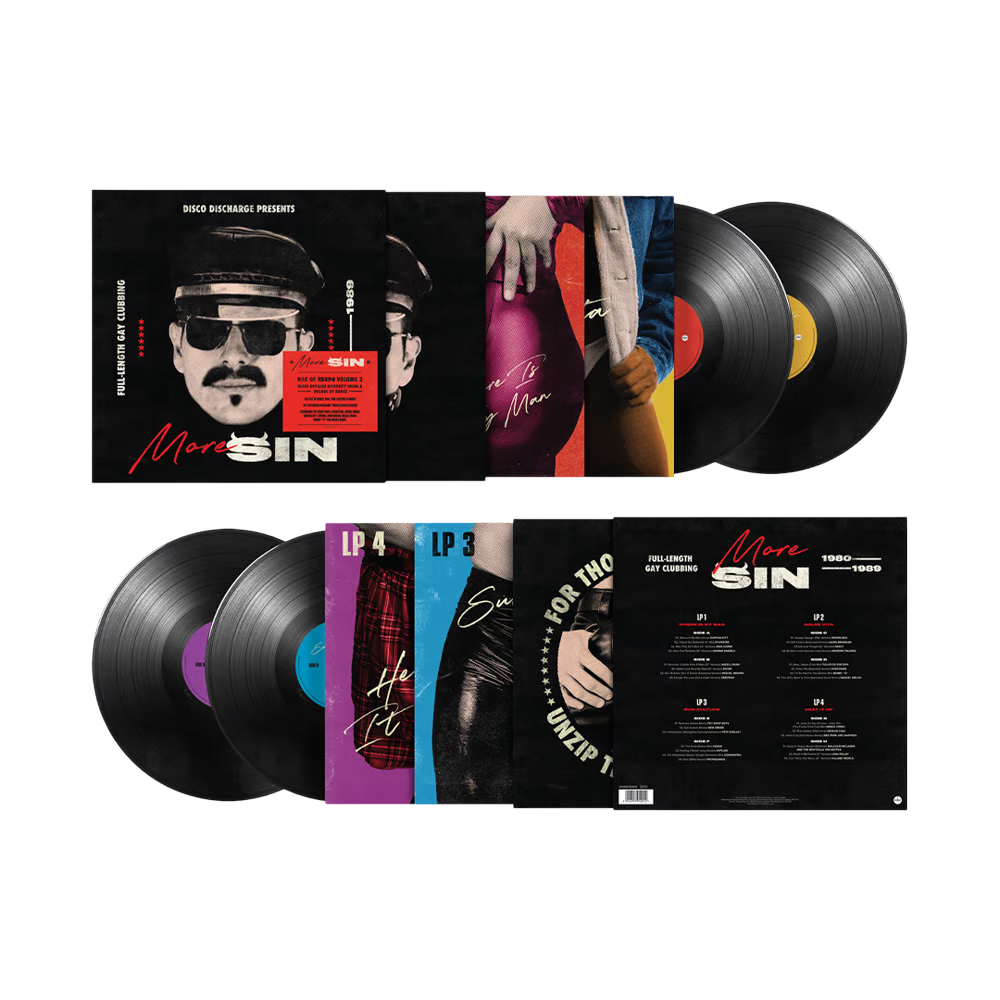 Disco Discharge Presents More Sin - Box Of Sin 2 (Full Length Gay Clubbing 1980-1989) (Box Set Black 4xVinyl)