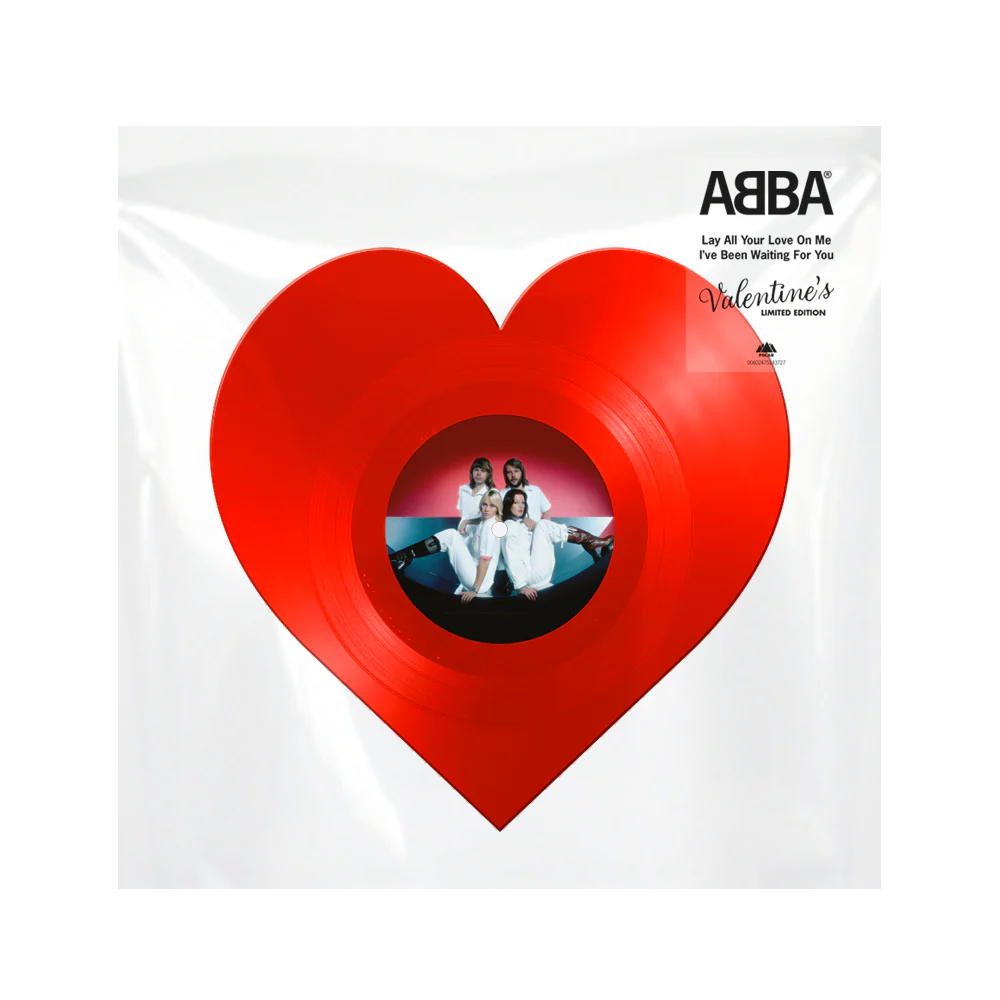 ABBA - Lay All Your Love On Me / I've Been Waiting For You (Valentine's Red Heart Shaped 12" Vinyl)