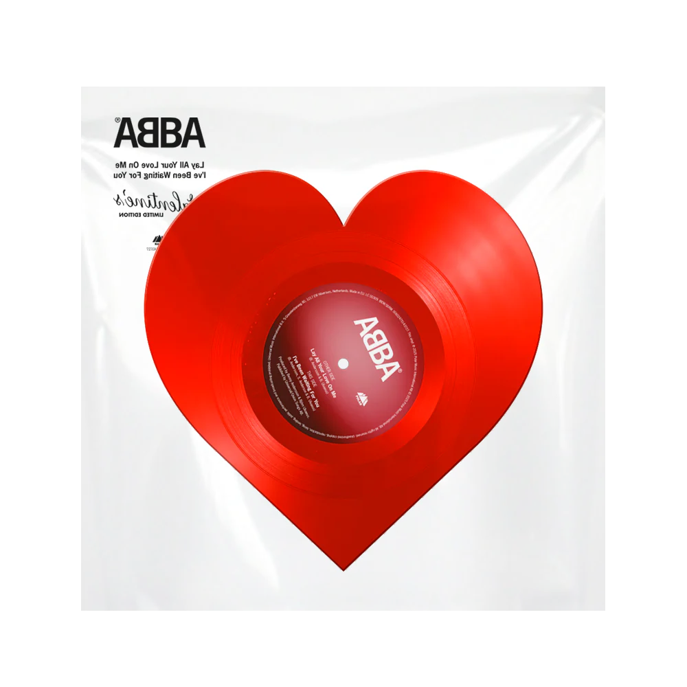 ABBA - Lay All Your Love On Me / I've Been Waiting For You (Valentine's Red Heart Shaped 12" Vinyl)