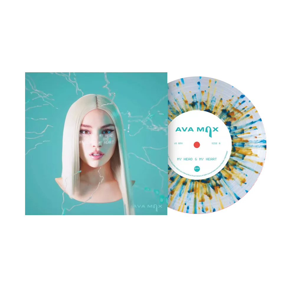 Ava Max - My Head & My Heart (Urban Outfitters 7" Clear with Blue & Orange Splatter Vinyl)