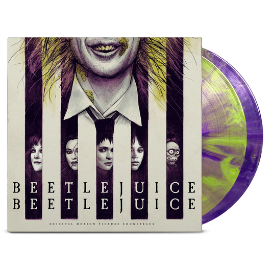 Beetlejuice Beetlejuice Soundtrack (Lime Green and Purple Hand Poured 2LP Vinyl + Art Print) - Vinyl Planet 2020