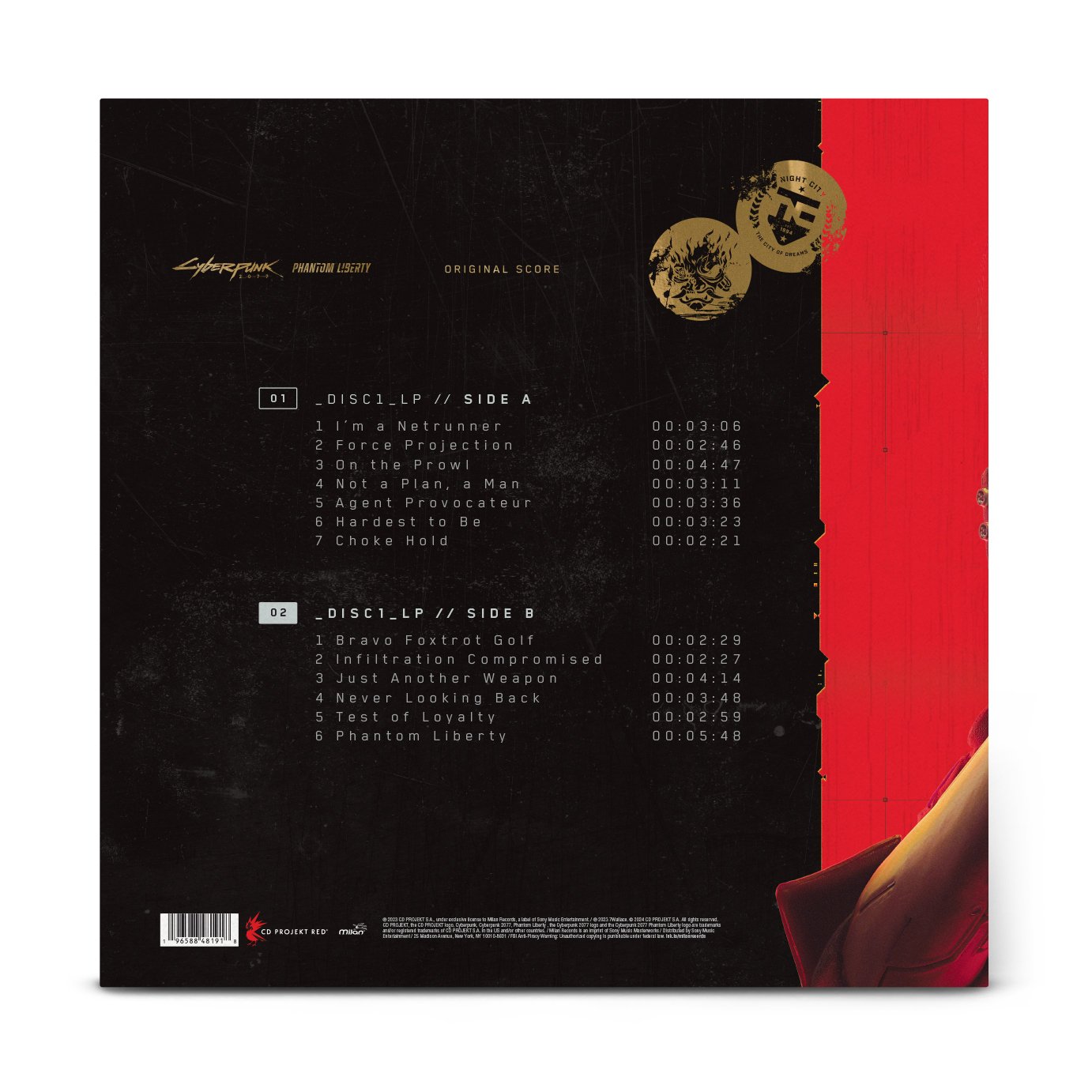 Cyberpunk 2077 Phantom Liberty Original Score (Black Vinyl)