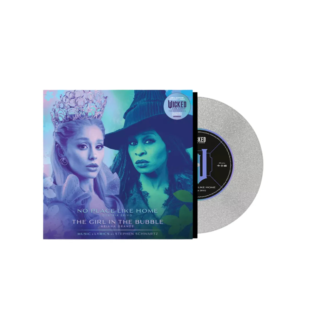 Cynthia Erivo & Ariana Grande - No Place Like Home / The Girl In The Bubble (Urban Outfitters 7" Transparent Glitter Vinyl Single)