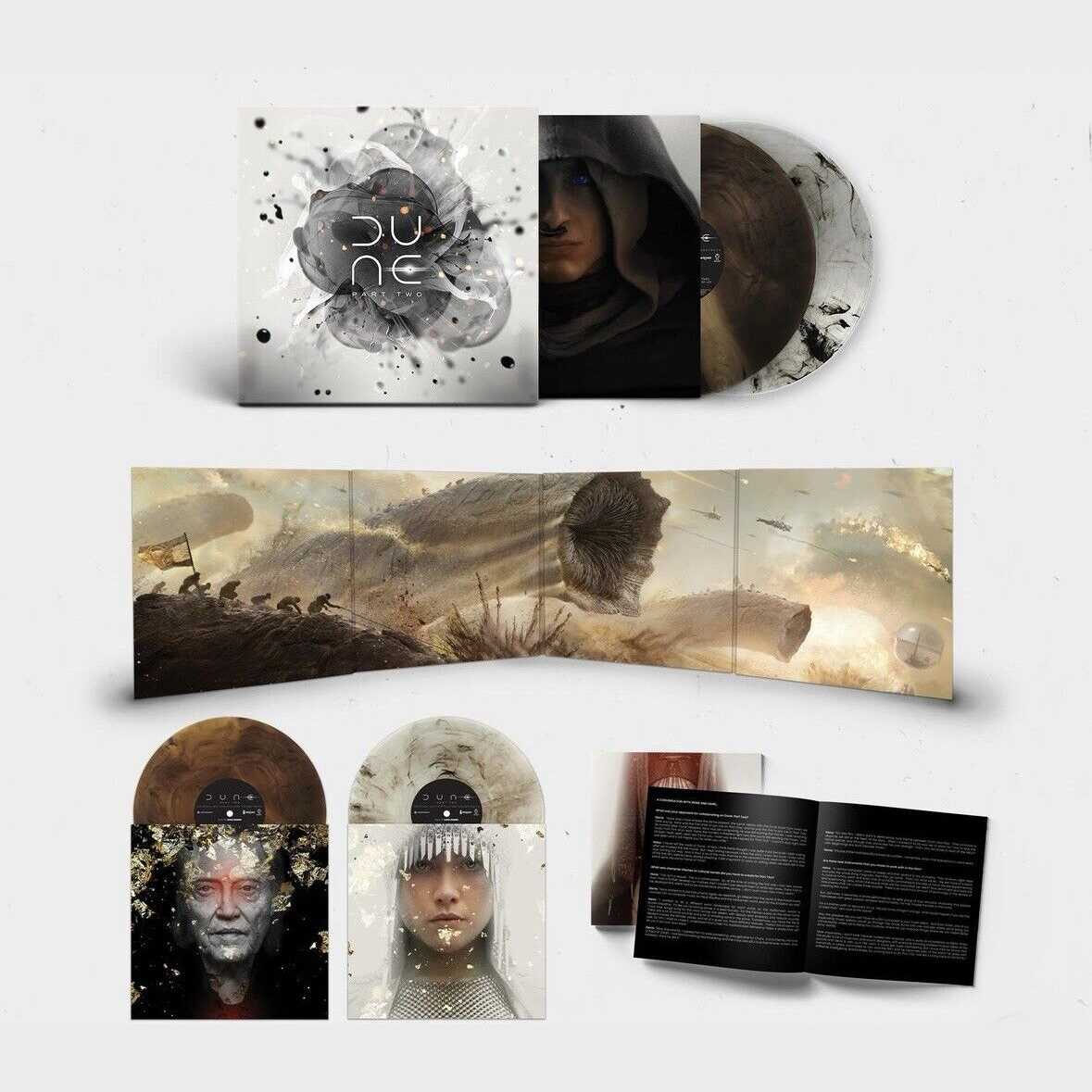 Hans Zimmer - Dune: Part Two Soundtrack (Black Clear Swirl and Black Brown Clear Swirl 2LP Vinyl)