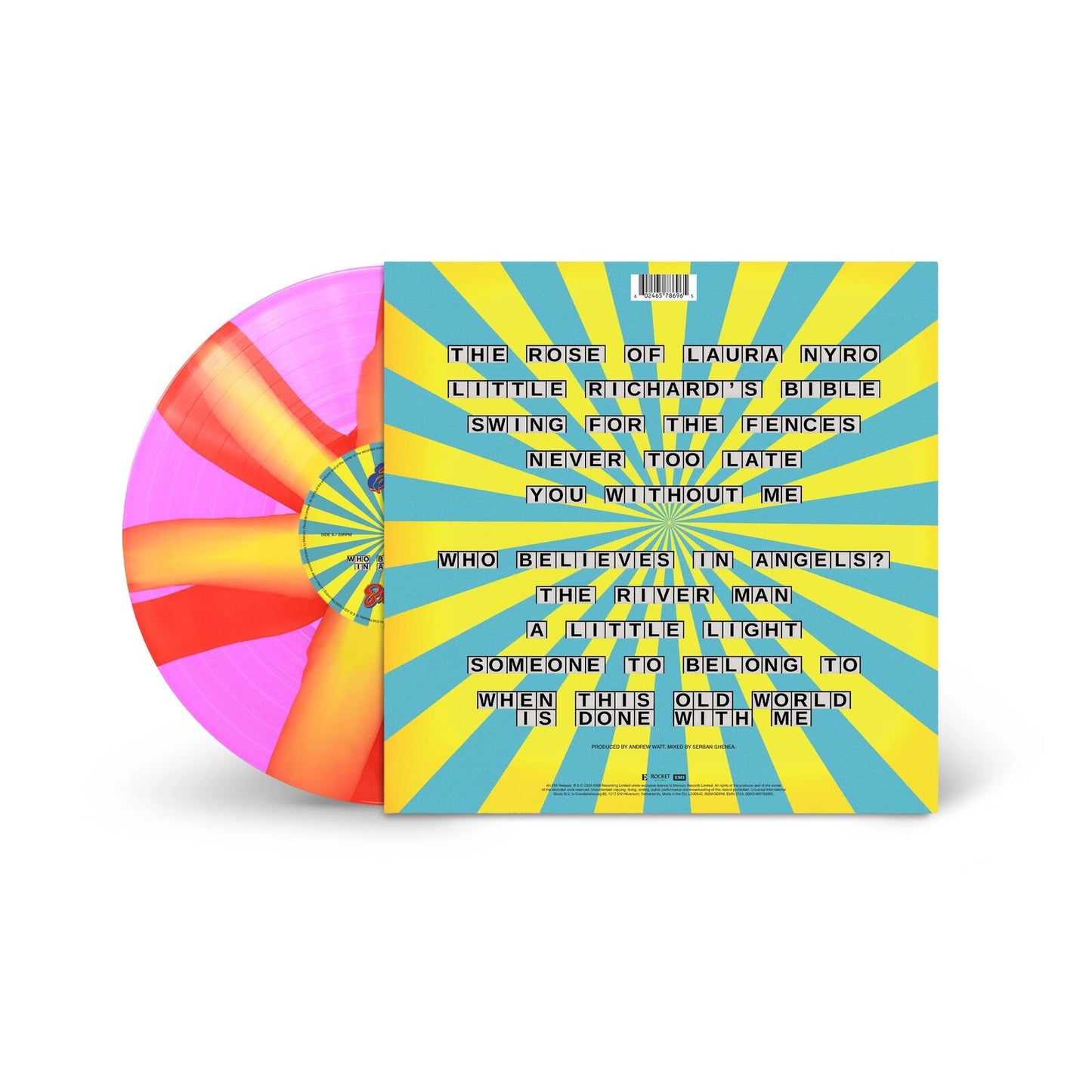 Elton John - Who Believes In Angels? (Pink Spiral with Yellow Vinyl)