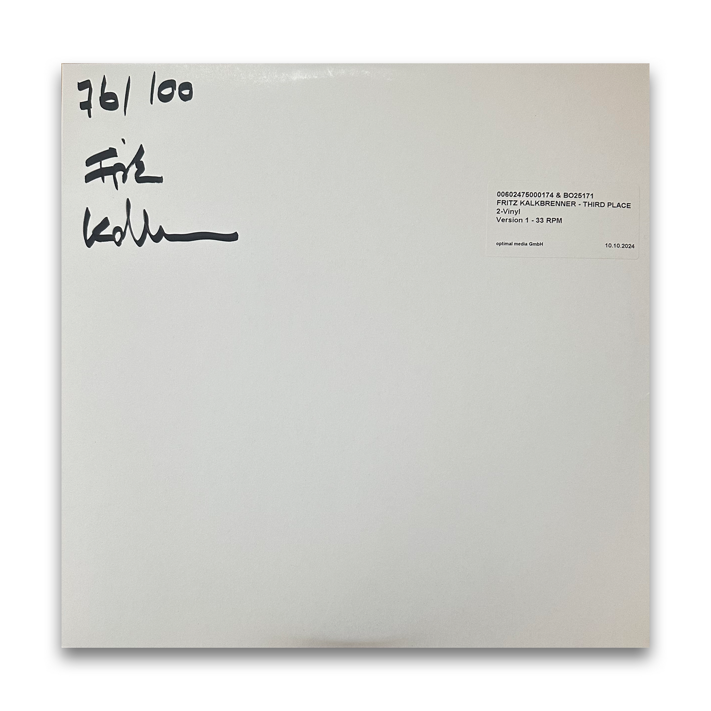 Fritz Kalkbrenner - Third Place (Numbered and Signed Test Pressing 2LP Vinyl)