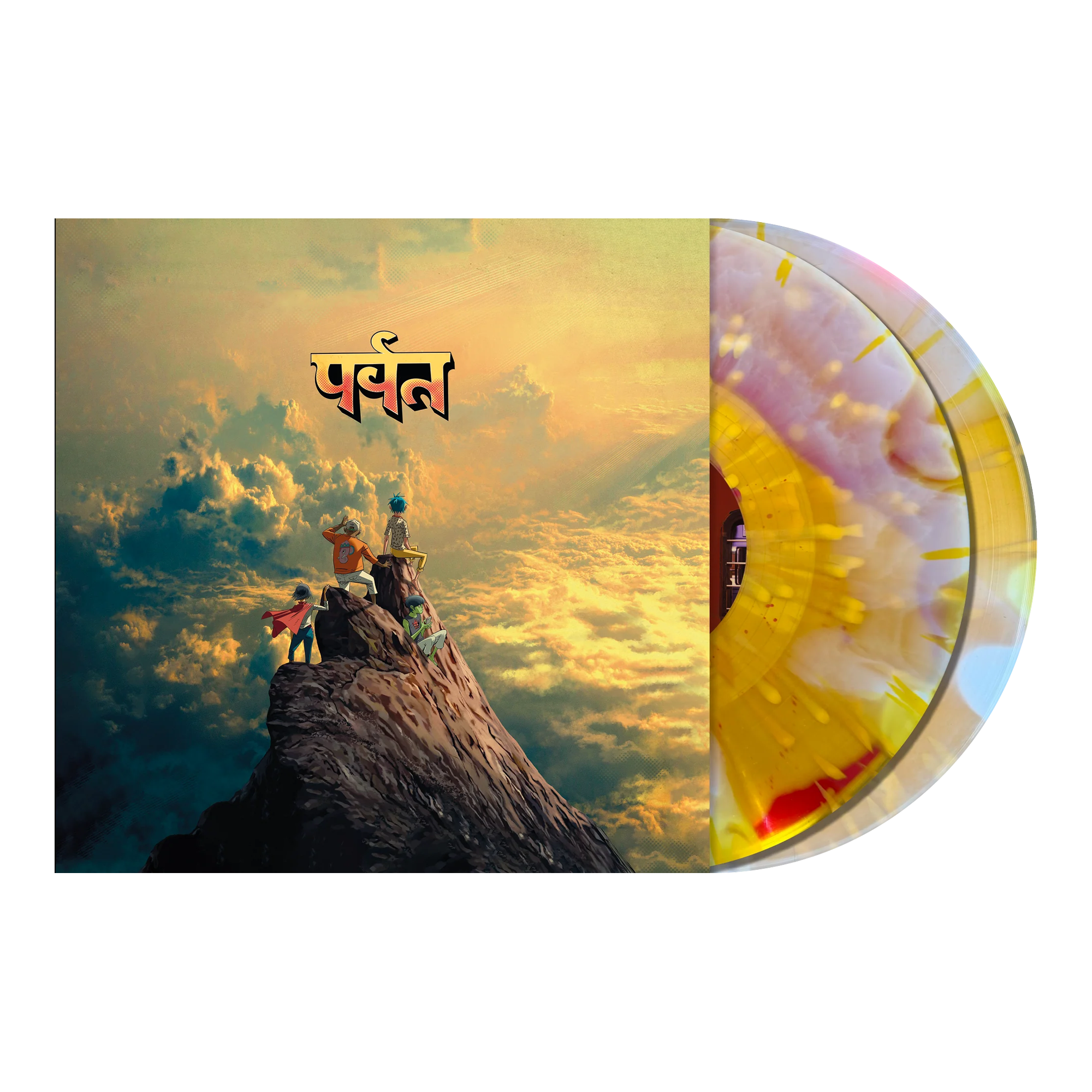 Gorillaz - The Mountain (Yellow Splatter Red Liquid Filled & White