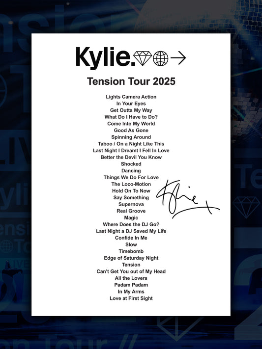 Kylie Minogue - Tension Tour // Live 2025 (Bundle with Orange & Pink 2LP Vinyl + Signed Tour-Setlist + CD)