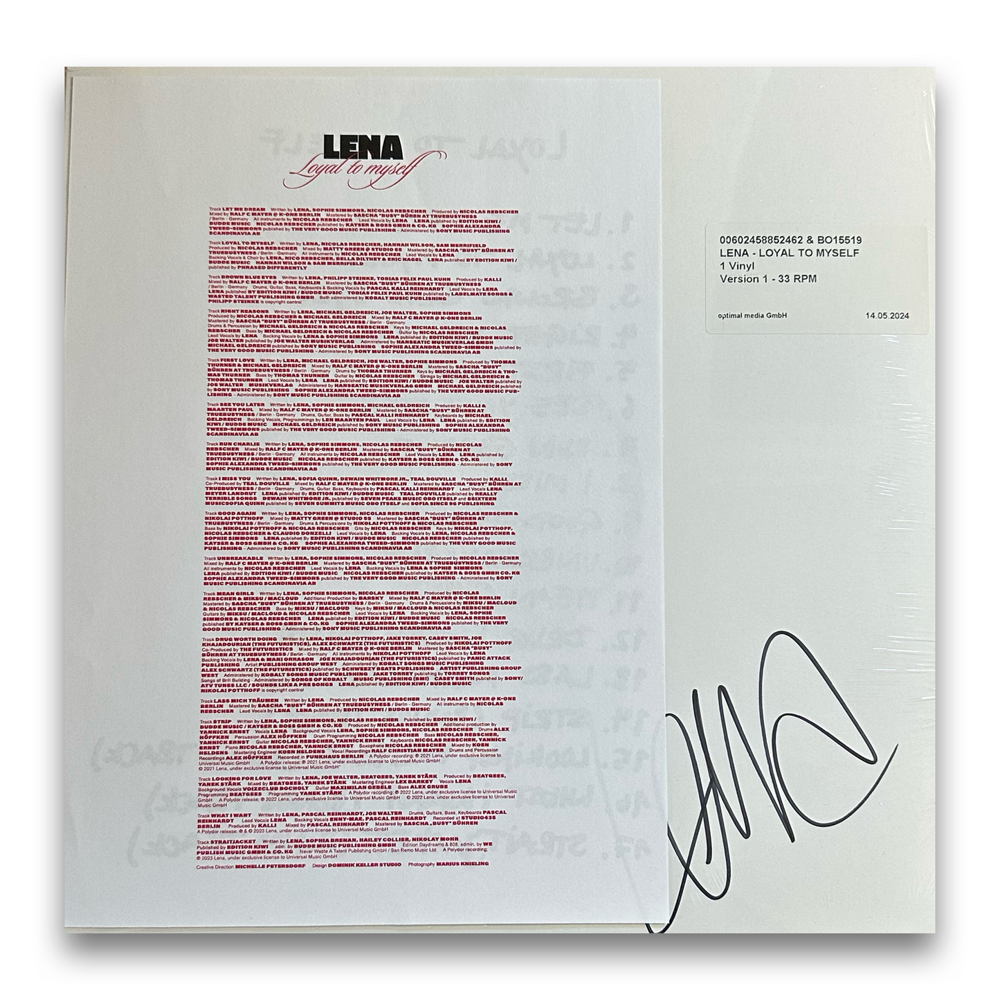 Lena - Loyal To Myself (Signed & Numbered Test Pressing Black Vinyl)