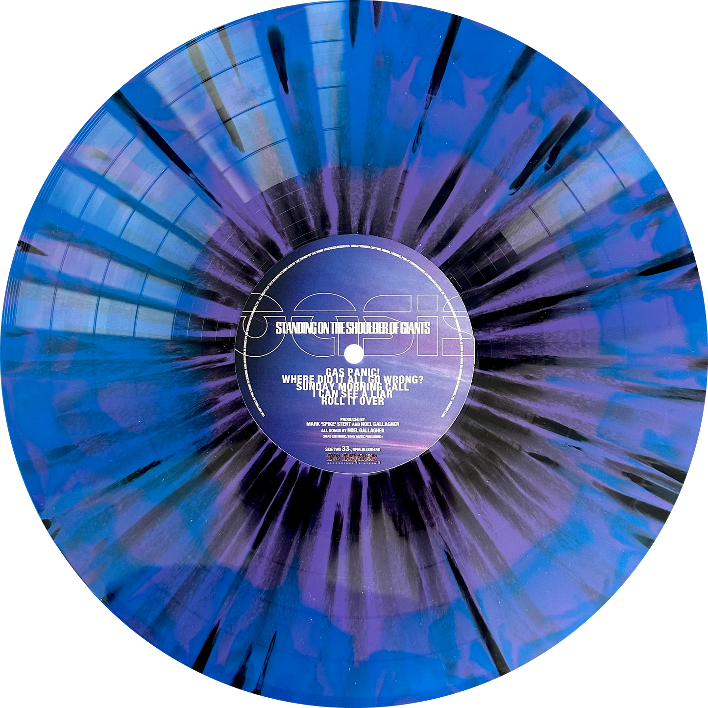 Oasis - Standing On The Shoulder Of Giants (25th Anniversary Numbered Blue & Purple Color-In-Color with Black Splatter Vinyl)