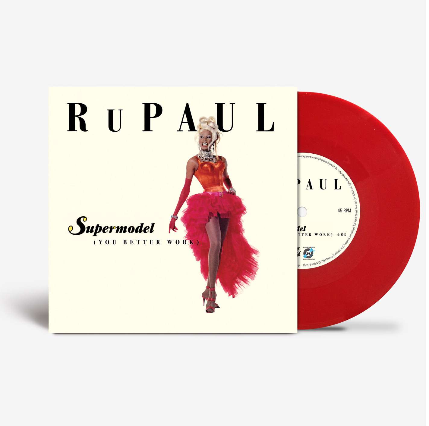 RuPaul - Supermodel (You Better Work) (Urban Outfitters 7" Ruby Red Vinyl)