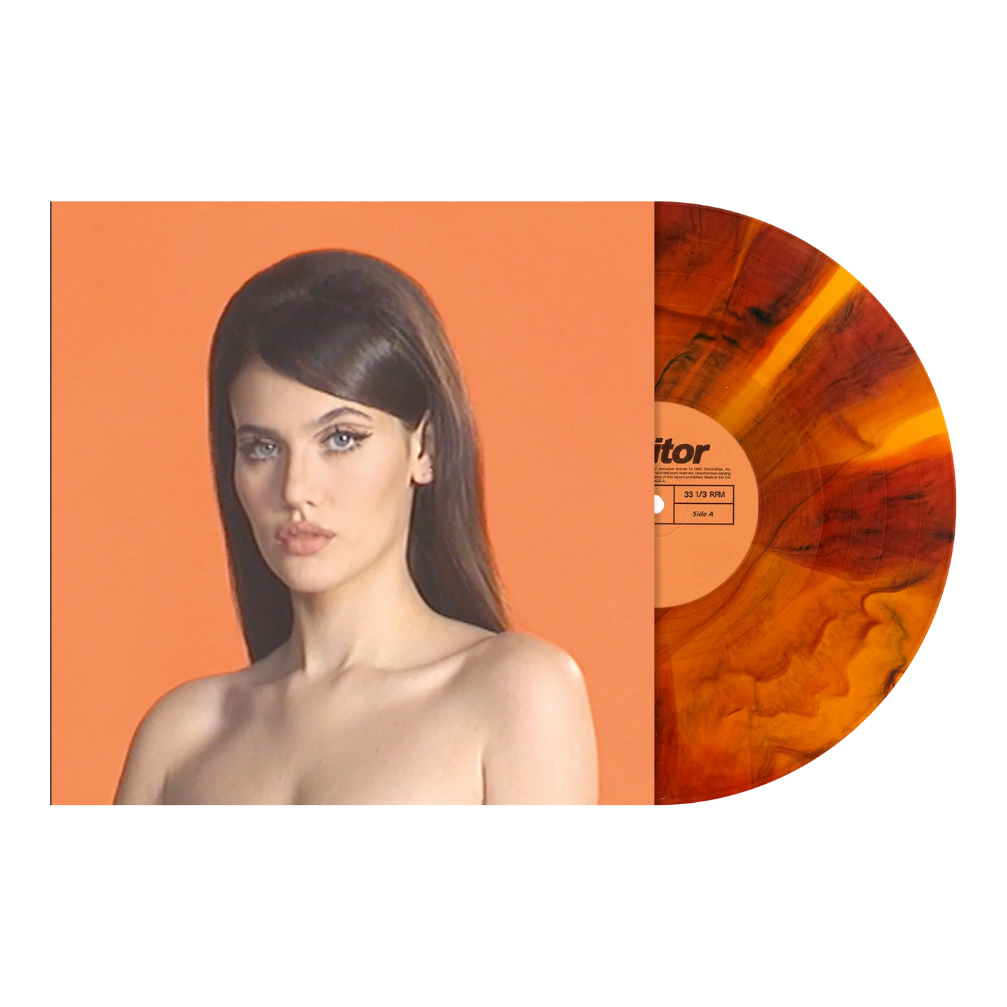 Sienna Spiro - Visitor (Numbered Ripple Line Effect In Transparent Orange + Brown and Black Mahogany Melt Vinyl)