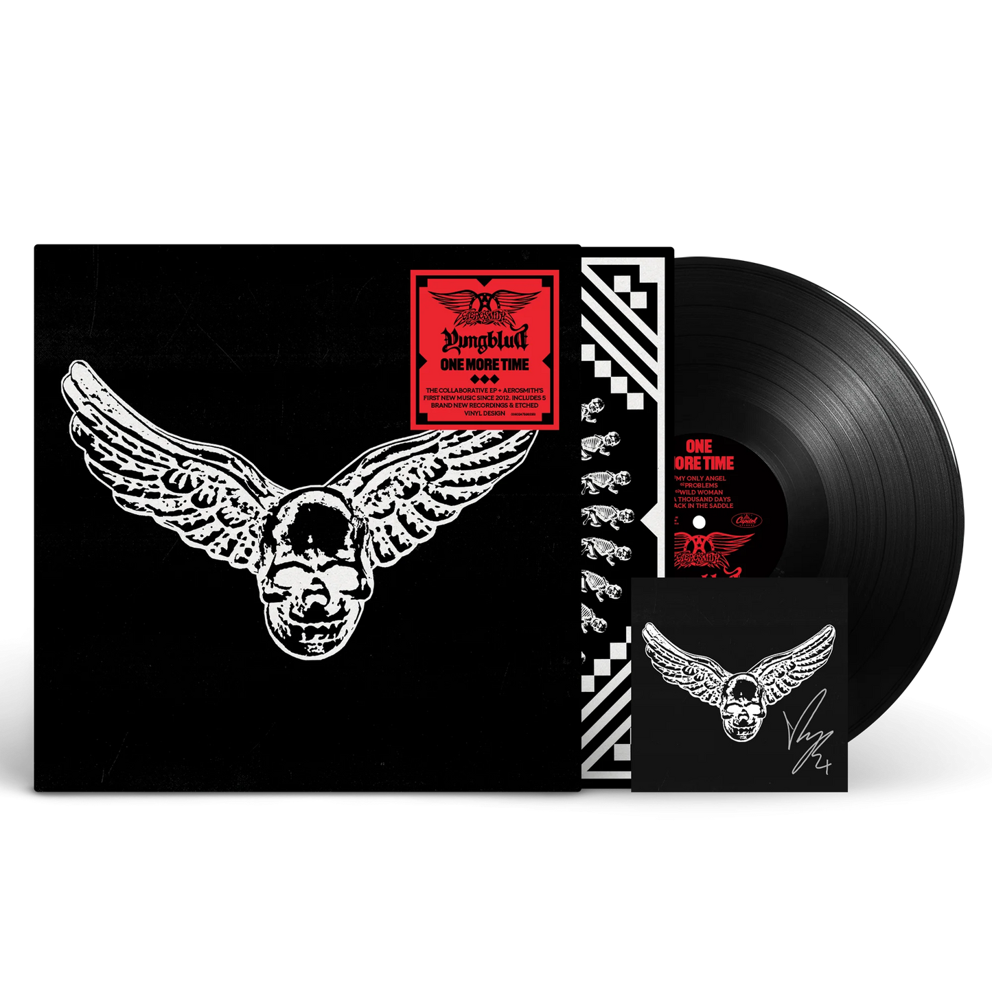 Aerosmith & Yungblud - One More Time (Single Sided Black Vinyl + Signed Art Cart from Yungblud)