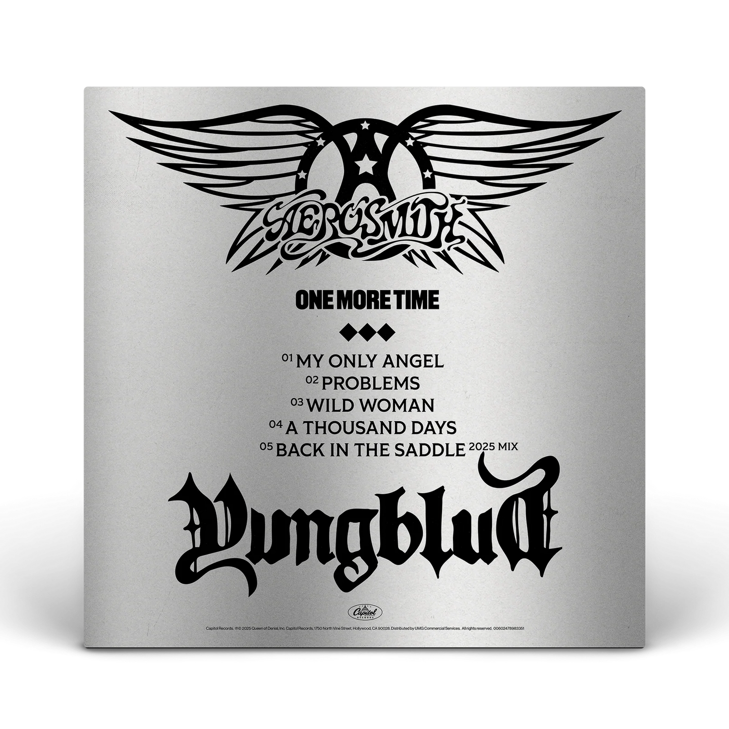 Aerosmith & Yungblud - One More Time (Single Sided Silver Vinyl + Signed Art Cart from Yungblud + Poster)