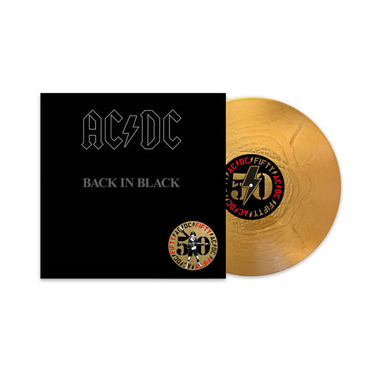 AC/DC - Back In Black (50th Anniversary) (Gold Nugget Vinyl + Artwork Print)