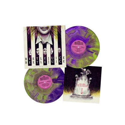 Beetlejuice Beetlejuice Soundtrack (Lime Green and Purple Hand Poured 2LP Vinyl + Art Print)