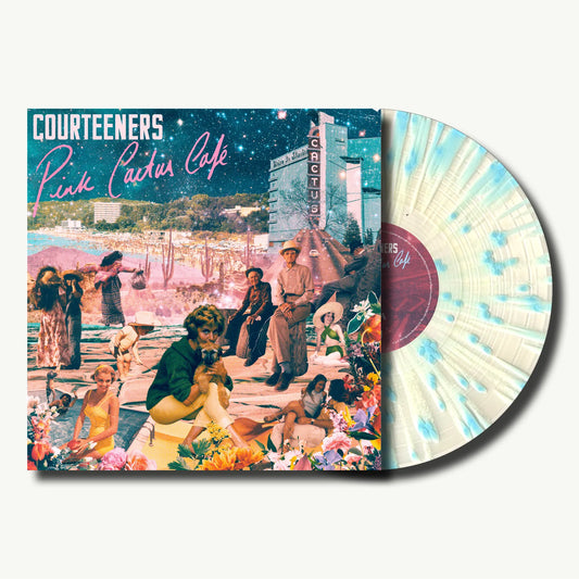 The Courteeners - Pink Cactus Café (Numbered Transparent with Blue & White Splatter + Pop-Up Sleeve)