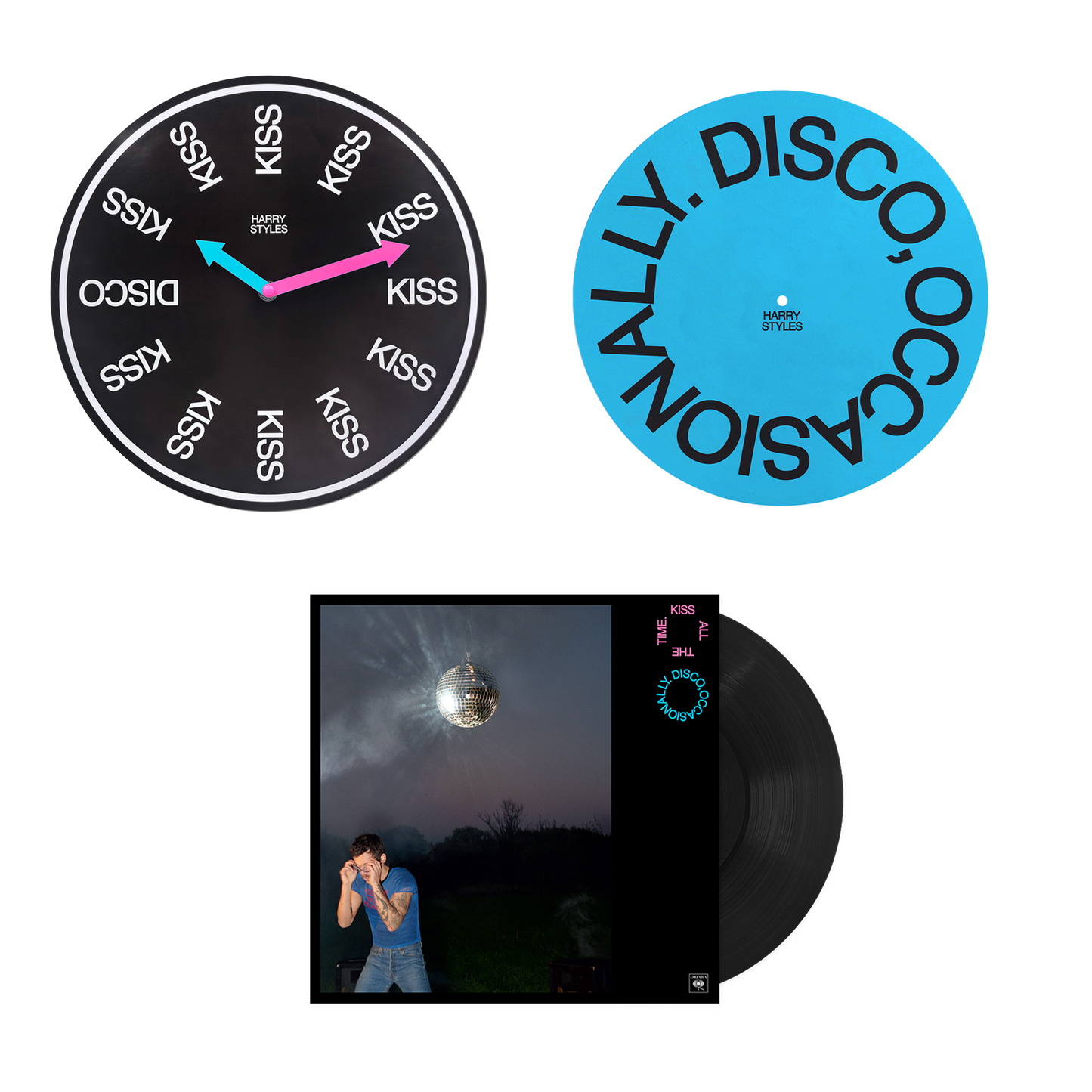 Harry Styles - Kiss All The Time. Disco, Occasionally. (Black Vinyl + Clock + Slipmat Bundle)