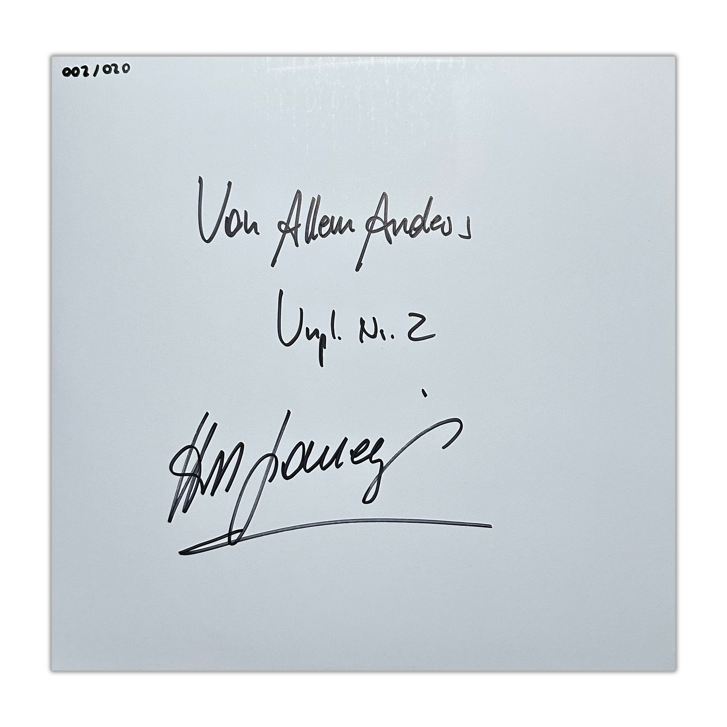Herbert Grönemeyer - Von Allem Anders Unplugged Nr. 2 (Numbered & Signed Test Pressing 2LP Black Vinyl)