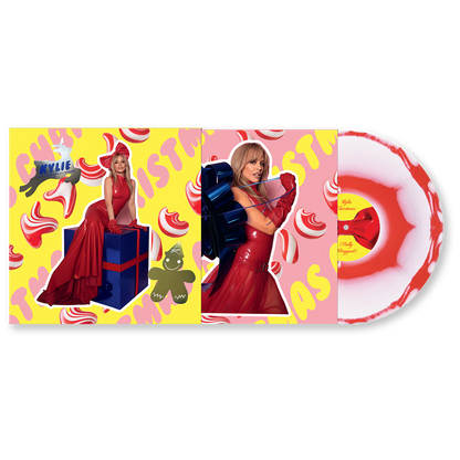 Kylie Minogue - Kylie Christmas (Fully Wrapped) (Candy Cane Vinyl + Signed 12" Art Card)