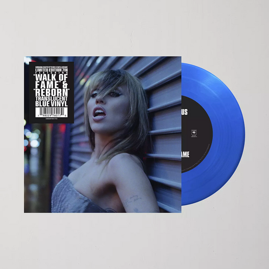 Miley Cyrus - Walk Of Fame / Reborn (Urban Outfitters 7" Translucent Blue Vinyl Single)
