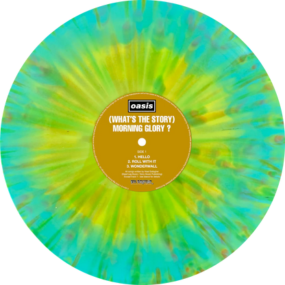 Oasis - (What's The Story) Morning Glory? (30th Anniversary Lenticular Cover Numbered Turquoise & Yellow Splatter 2LP Vinyl)