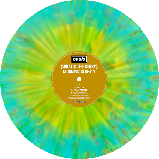 Oasis - (What's The Story) Morning Glory? (30th Anniversary Lenticular Cover Numbered Turquoise & Yellow Splatter 2LP Vinyl)
