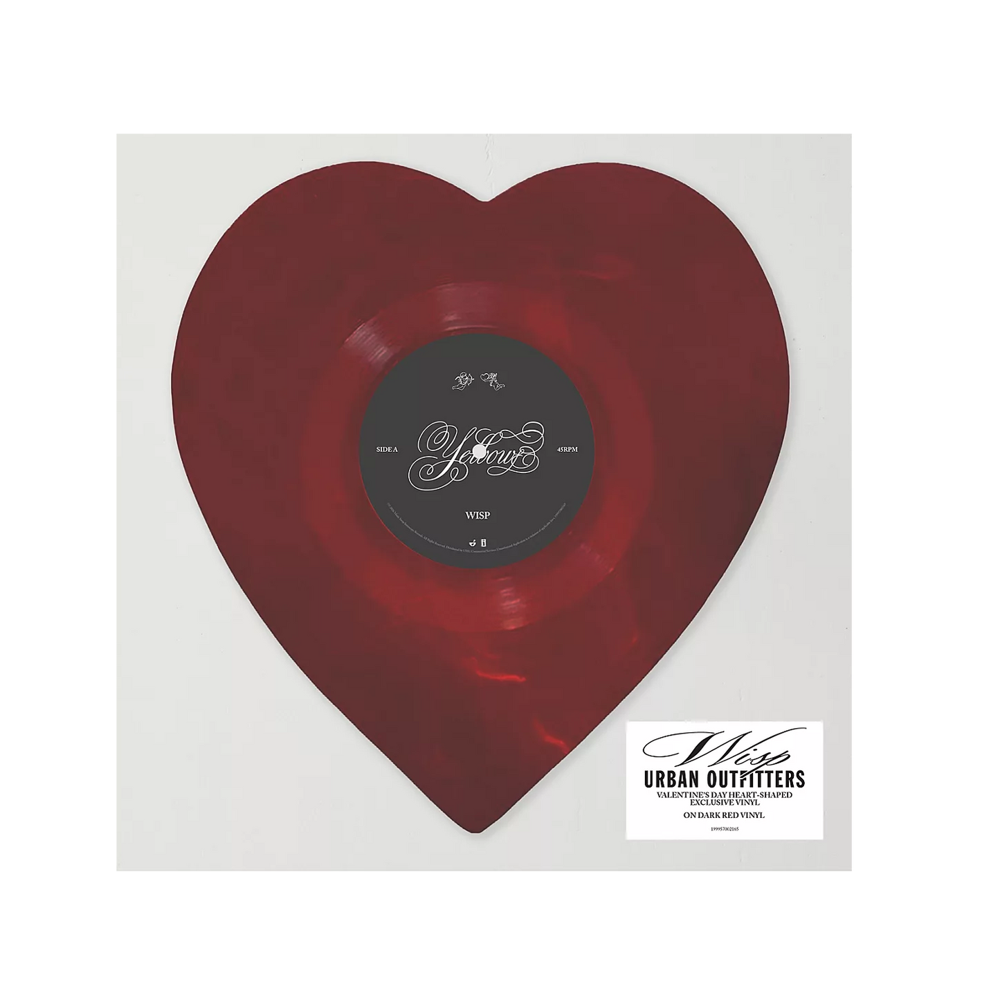 Wisp - Yellow / All I Need (7" Dark Red Heart Shaped Vinyl Single)