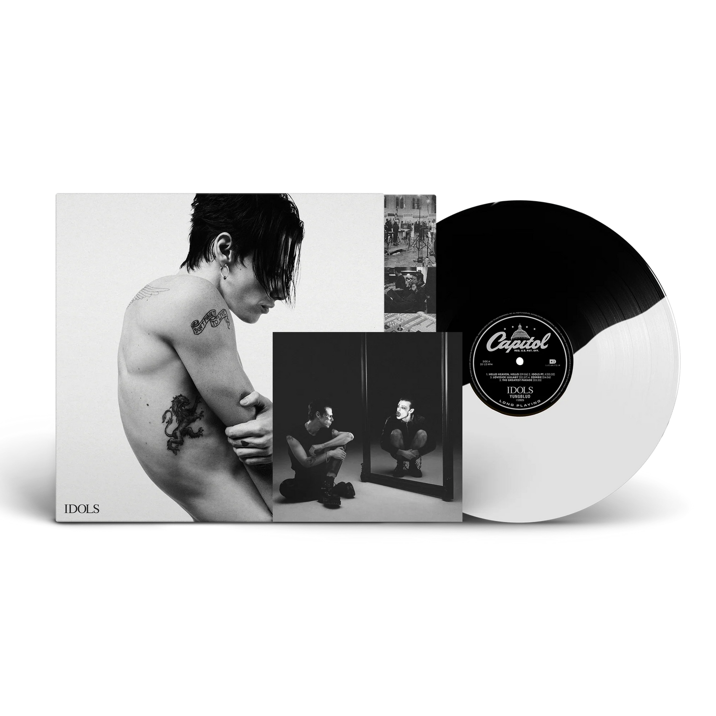 Yungblud - Idols (Black & White Split Hell & Back Vinyl + Signed Art Card)